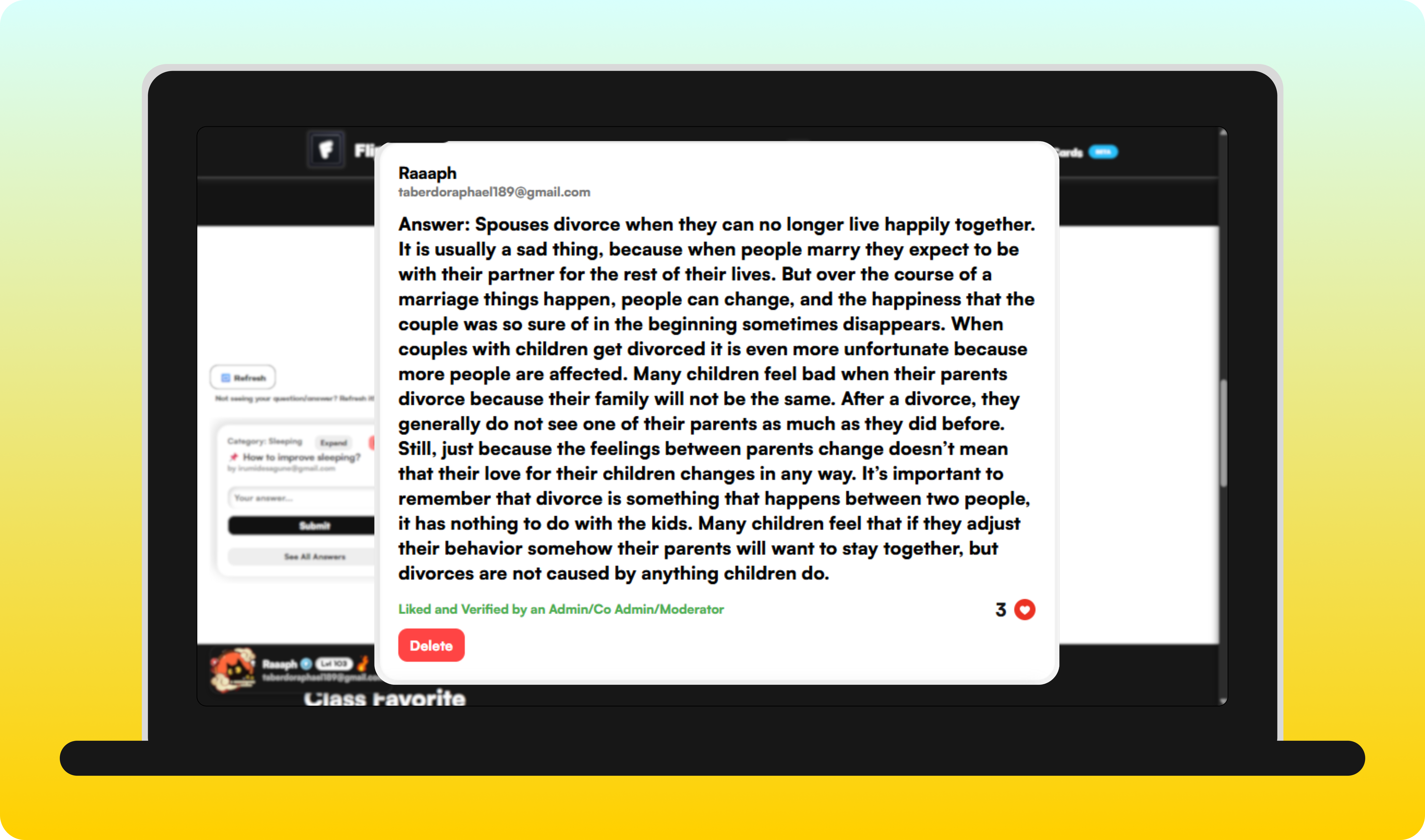 A descriptive image of the feature